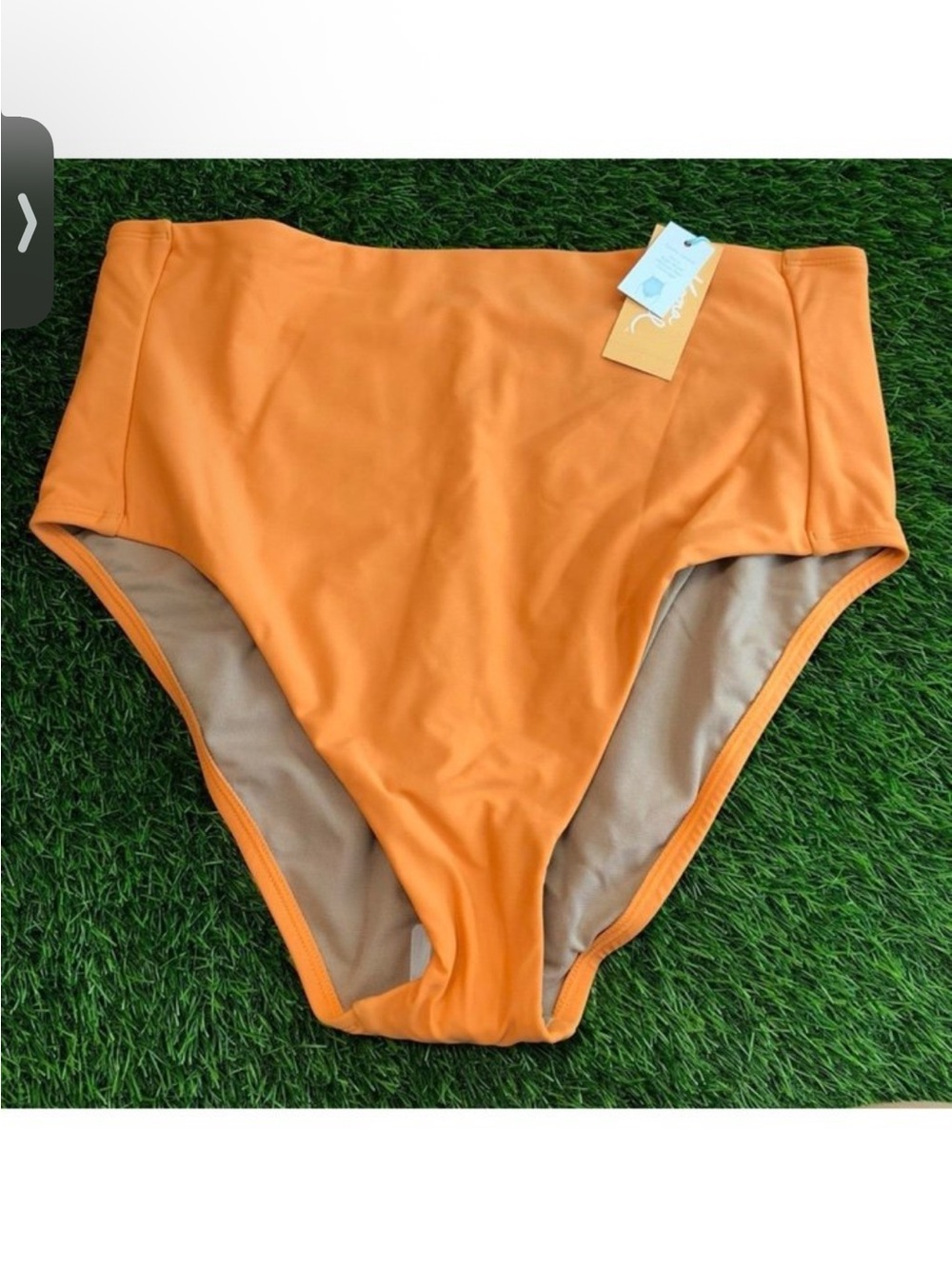 Target Orange Swim Bottom with Price Tag